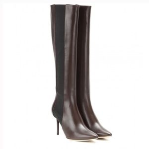 Jimmy Choo Brown Leather Knee High Boots